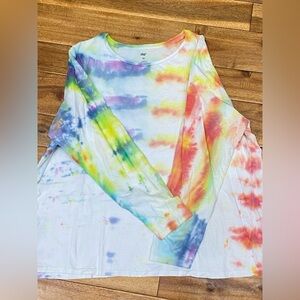 Dip Tye Dye Casual Long Sleeve Top